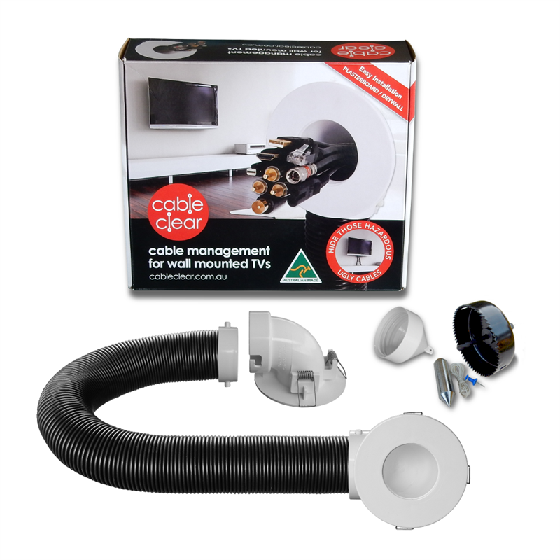 CableClear 50mm Wall Cavity Cable Management Duct/ Suitable for Stud Walls