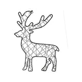 Click Metal Wire LED Hanging Christmas Reindeer - Black