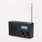 30 Preset Station Black Portable AM/FM Radio with LCD Display