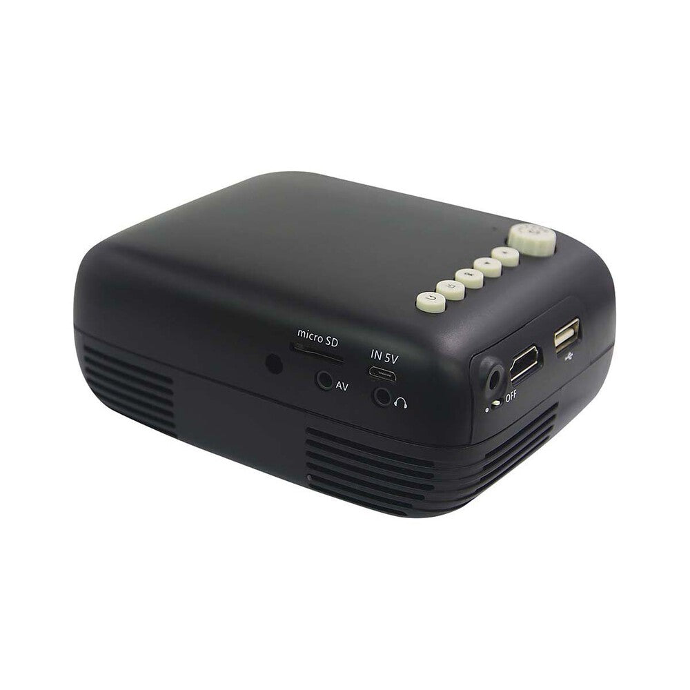 Mini Led Projector Kit Screen and Speaker Pack LED Rechargeable Projector