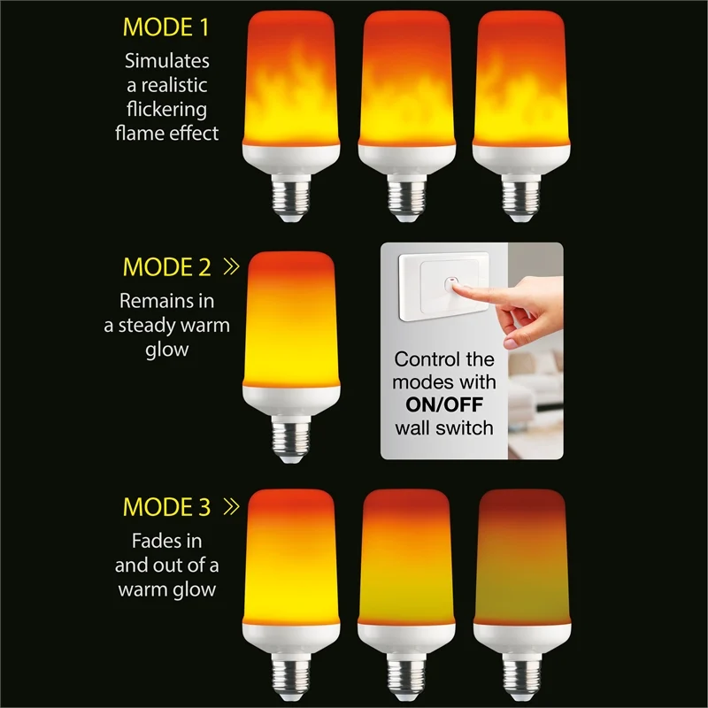 Verve Design 4W Flame Effect LED BC Globe With Gravity Sensor