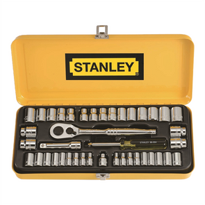 Stanley 1/4" & 3/8" Drive Socket Set - 41 Piece/Thin Profile