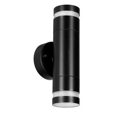 Brilliant Black Cowell Smart Wi-Fi Up / Down Wall Light- Weather Resistant