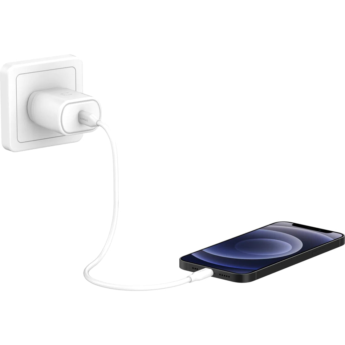 Cygnett PowerPlus 20W USB-C PD Wall Charger (White) - CY3612PDWCH