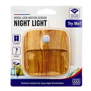Lytworx Wood-Look Motion Sensor Night Light/3 x AAA batteries Included