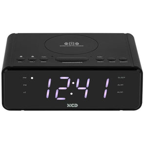 XCD AM/FM Clock Radio with Wireless Charging - XCDCLKRD2 / 20 Pre-Set Stations