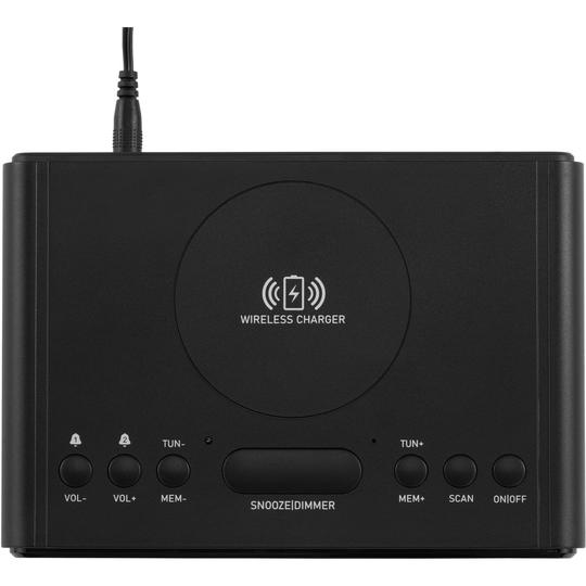 XCD AM/FM Clock Radio with Wireless Charging - XCDCLKRD2 / 20 Pre-Set Stations