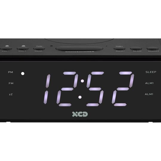 XCD AM/FM Clock Radio with Wireless Charging - XCDCLKRD2 / 20 Pre-Set Stations