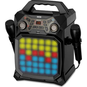 XCD Bluetooth Karaoke Party Machine / Multicolour RGB Light Show/ 2 x Microphones