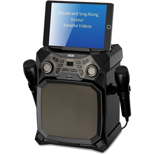 XCD Bluetooth Karaoke Party Machine / Multicolour RGB Light Show/ 2 x Microphones