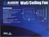 Blauberg Wall Fan Ventilation 150mm Bathroom Exhaust Extraction - TheITmart
