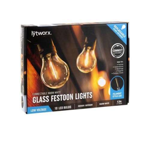 Lytworx 10 Warm White LED Connectable Party Lights - TheITmart