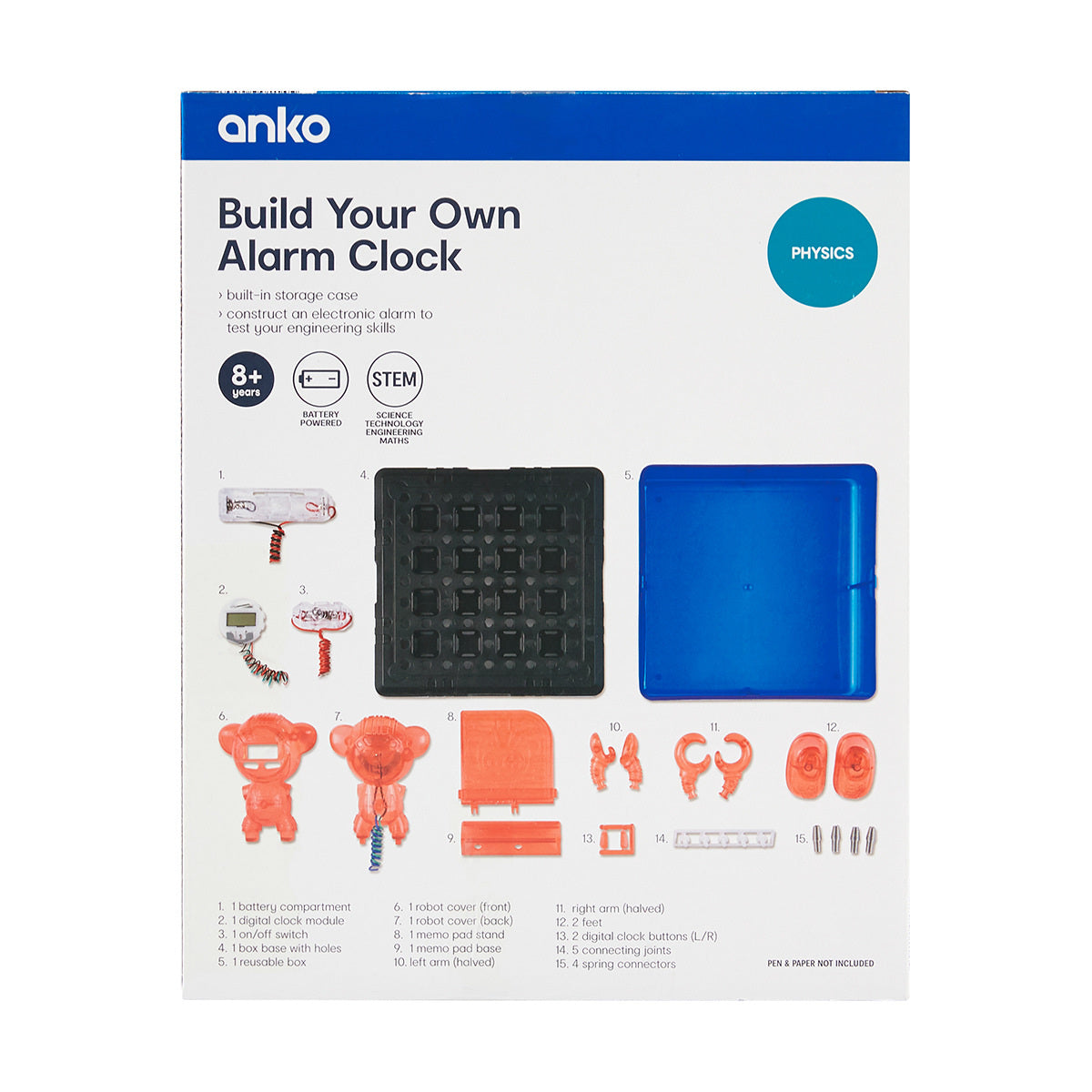 ANKO Build Your Own Alarm Clock for Ages 8+ Years - TheITmart