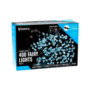 Lytworx 400 White LED Connectable Fairy Party Lights/ Indoor & Outdoor