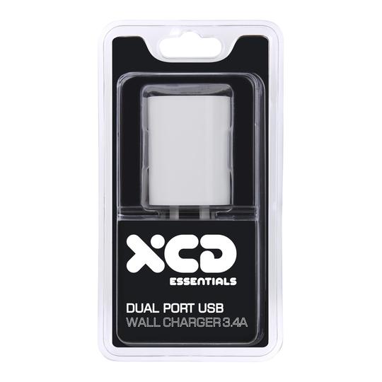 XCD Essentials 3.4A Dual USB Wall Charger - XCDDWC34A / Multi-Circuit Protection
