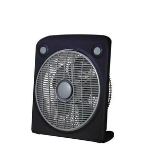 New Fenici 30cm FRTY30B Box Fan Black 3 Fan Speeds Rotating Grille 2 Hour Timer - TheITmart