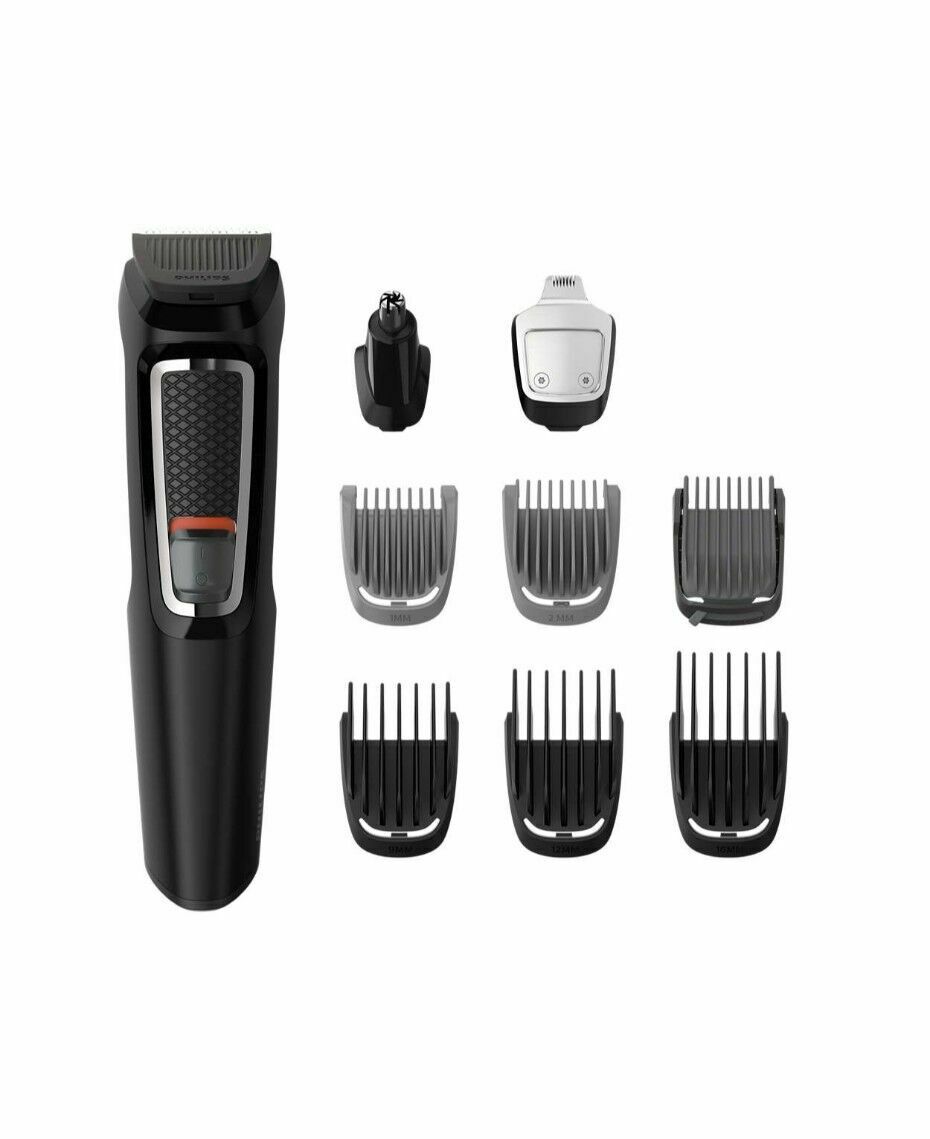 Philips 3000 Series /15 9-in-1 Face & Hair Multigroom Kit Rechargeable 6 Combs - TheITmart