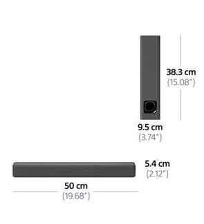 Sony HT-MT300 2.1ch Compact Soundbar with Wireless Subwoofer - TheITmart