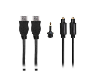 Crest 2m Smart TV Cable Pack High Speed HDMI and Digital Audio/Fiber Optic/3.5mm - TheITmart