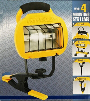 Ironhorse 250W Halogen Work light 4 in 1 Mounting System Heavy Duty Construction - TheITmart