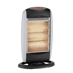 Click 1200W 3-Bar Quartz Radiant Heater/3 Heat Settings/Wide Oscillation - TheITmart