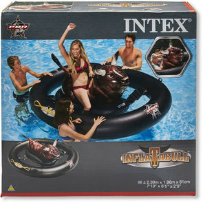 Intex Inflatable Bull/Outer Ring for Holding/Pool Water Ride On Toy Bull Print - TheITmart