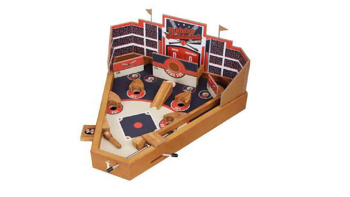 Flea Market Baseball Pinball Desk Game/3 Balls/Vintage Design/Quality Constructi - TheITmart