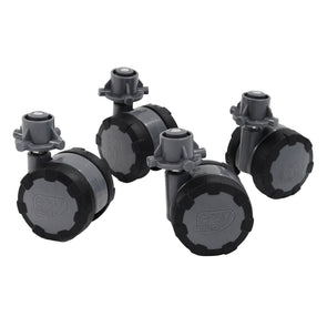 Storage Bunker Click-On Heavy Duty Castor Wheels/Rubber Coated/Metal pivo 4 Pack - TheITmart