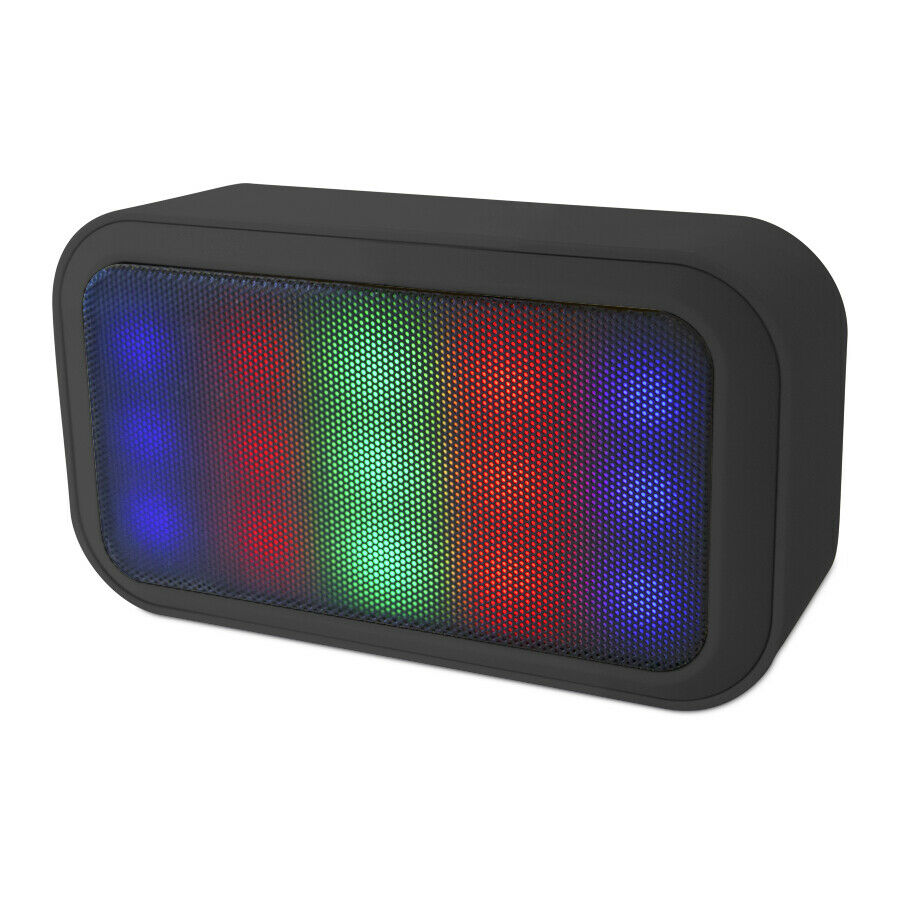 Buddee Wireless Bluetooth Speaker With Led Lights & FM Radio - Black - TheITmart