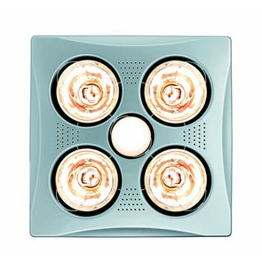 HPM Bathroom Heater Instant Heat 4 x 275W Matt Silver 3-in1 Exhaust Fan Heat LED - TheITmart