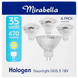 Mirabella 35W Halogen GU5.3 Dimmable Downlight Globe 4 Pack