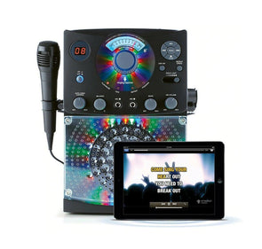 The Singing Machine Classic Karaoke System/CD+G/Bluetooth/RCA/2 Mics/LED Display - TheITmart