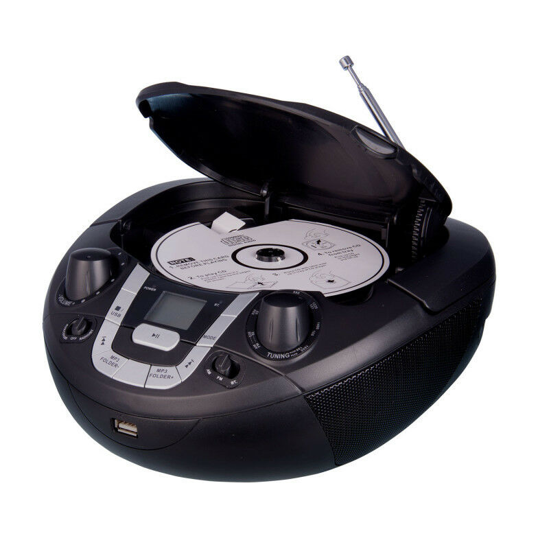 Laser Cd Bluetooth Boombox Am & Fm Radio/Bluetooth/Aux/Usb Cd Player/Audio Book - TheITmart