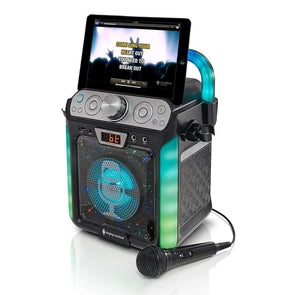 Singing Machine Groove Cube CDG Karaoke System/Bluetooth/USB/2x MIC/Colour LED - TheITmart