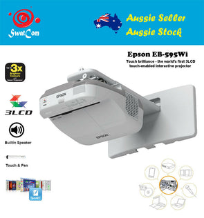 EPSON EB-595WI Ultra Short Throw Touch-enabled Interactive Projector Speakers - TheITmart