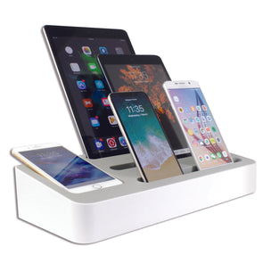 Nu-Tec Desktop Charging Station With 5 USB Ports/upto 30W/Soft Touch Surface - TheITmart