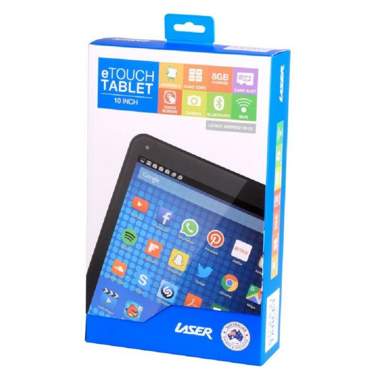 Laser 10 Inch Quad Core Android 7 Tablet, HD Screen/Micro USB & SD Card/24GB - TheITmart