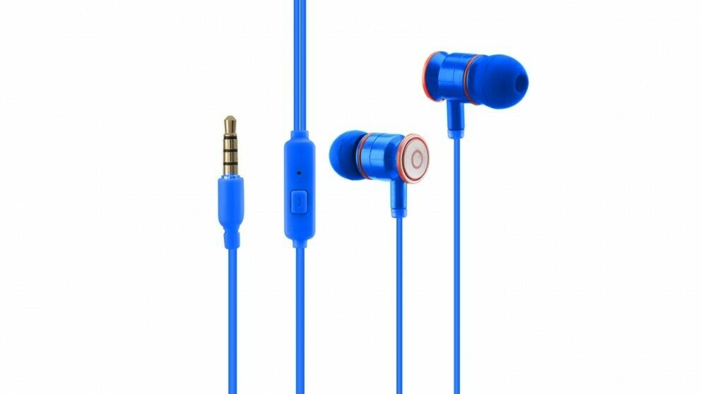 Brooklyn In-Ear Headphones TPE construction/3.5mm Gold-plated Plug/1.2m Cord MIC - TheITmart