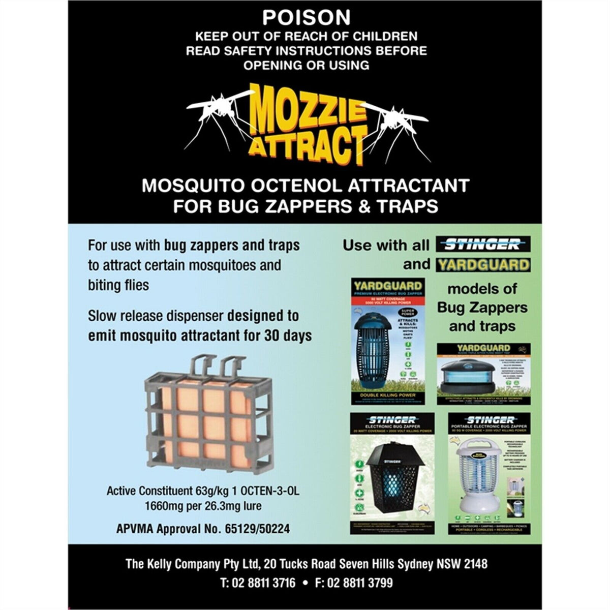 2 Pack Mozzie Attract Octenol Attractant Emit Mosquito/Flies For All Bug Zappers - TheITmart