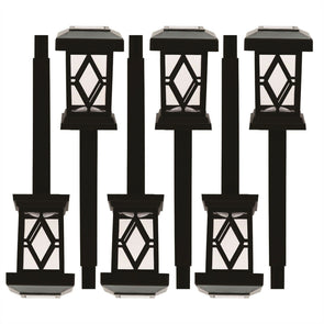 Oriental Design LED Solar Path Light/White LED/Auto Sensor/DIY - 6 Pack - TheITmart