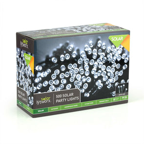 Lytworx 500 LED White Solar Fairy Lights/39.9m/Auto Sensor/8 Modes/Run For 8h
