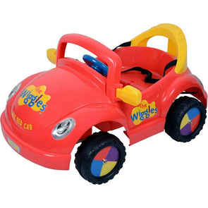 Wiggles 6V Electric Rechargeable Big Red Wiggles Themed Car/Seat belt/Foot pedal - TheITmart
