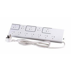 HPM 12 Outlet Surge Protected Powerboard/Safety Overload Protection/1.8m Lead - TheITmart