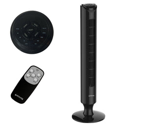 Euromatic 91cm Tower Fan With Remote Control/3 speed & Modes/Timer/Oscillating - TheITmart