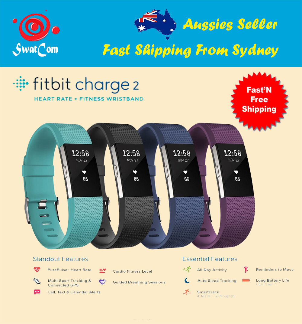 Fitbit Charge 2 HR Heart Rate Activity Tracker + Large Fitness Wristband Monitor - TheITmart