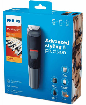 Philips MG5730 5000 Series 11-in-1 Face, Hair & Body Multigroom Kit Dual Cut Tec - TheITmart