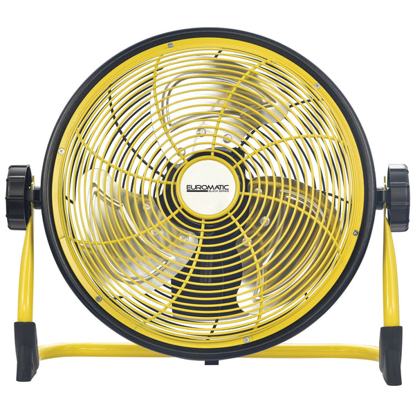 Euromatic 30cm Rechargeable Outdoor Fan/Tilt Head/Multi Fan Speed/USB Charger - TheITmart