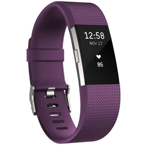 Fitbit Charge 2 HR Heart Rate Activity Tracker Fitness Wristband Monitor Plum - TheITmart
