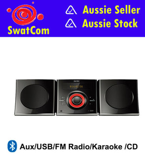 DGTEC DVD Mini Hifi System 30W/Bluetooth/USB/AUX/FM Radio/Karaoke/CD to USB Rec - TheITmart