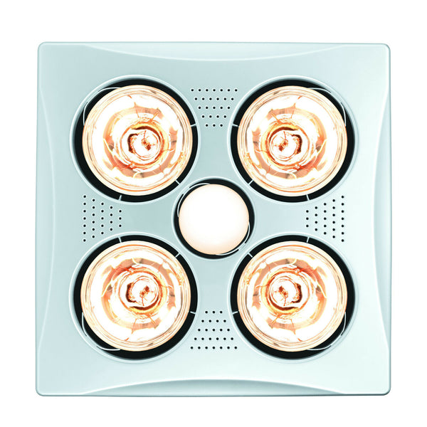 HPM 3 In 1 Exhaust Fan Heat LED Light - 4 x Instant Heat Lamps Bathroom Heater - TheITmart